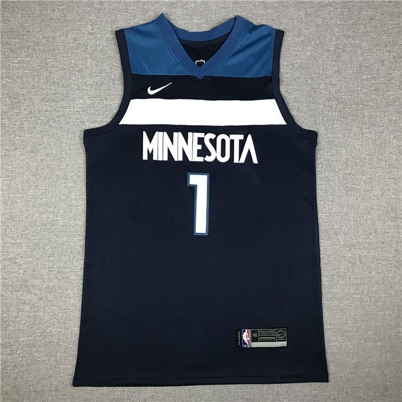 Men Minnesota Timberwolves #1 Edwards Blue 2021 Nike Game NBA Jersey->memphis grizzlies->NBA Jersey